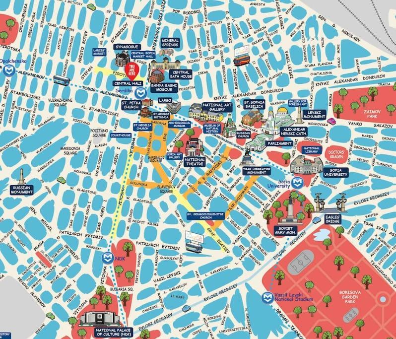 Cozy 1-Bedroom Flat In The Very Center Of 索菲亞 外观 照片
